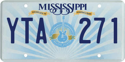 MS license plate YTA271