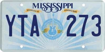 MS license plate YTA273