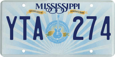 MS license plate YTA274
