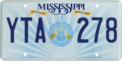 MS license plate YTA278