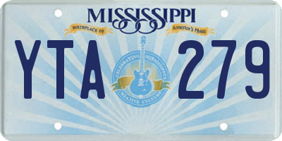 MS license plate YTA279