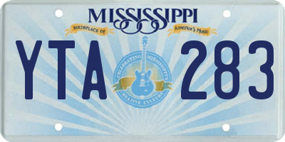MS license plate YTA283