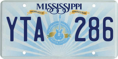 MS license plate YTA286