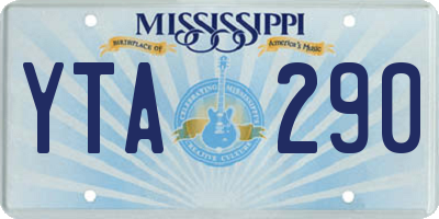MS license plate YTA290