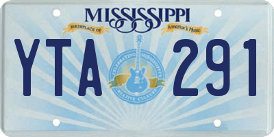 MS license plate YTA291