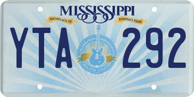 MS license plate YTA292