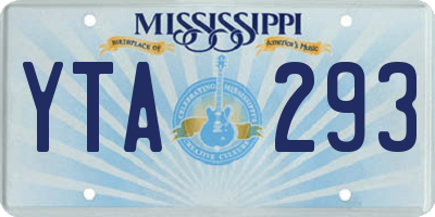 MS license plate YTA293