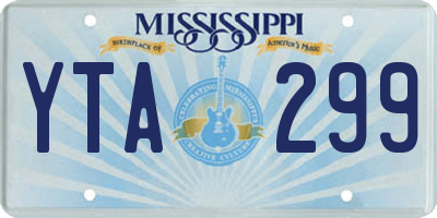 MS license plate YTA299