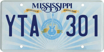 MS license plate YTA301