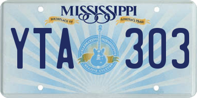 MS license plate YTA303