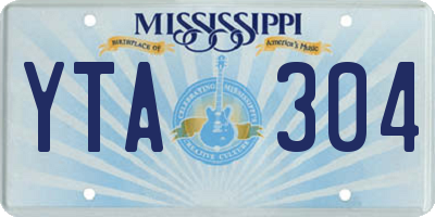 MS license plate YTA304