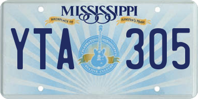 MS license plate YTA305