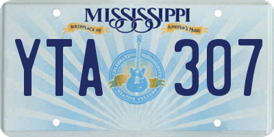 MS license plate YTA307