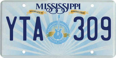 MS license plate YTA309