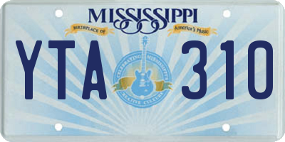 MS license plate YTA310