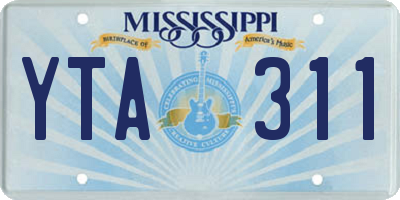 MS license plate YTA311