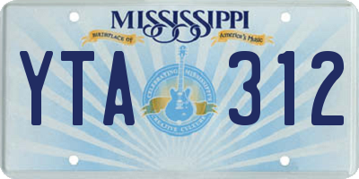 MS license plate YTA312
