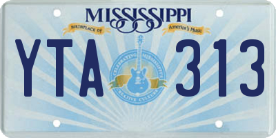 MS license plate YTA313