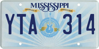 MS license plate YTA314