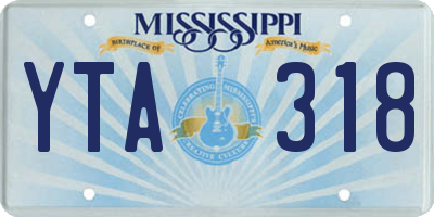 MS license plate YTA318