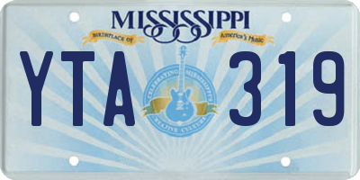 MS license plate YTA319