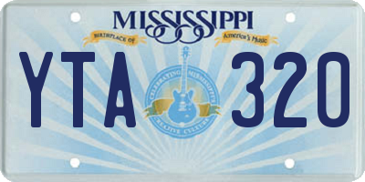 MS license plate YTA320
