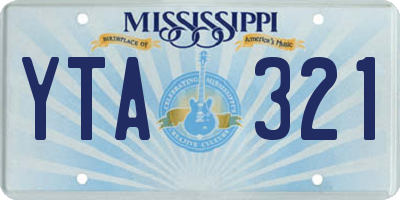 MS license plate YTA321