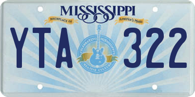 MS license plate YTA322