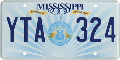 MS license plate YTA324