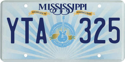 MS license plate YTA325
