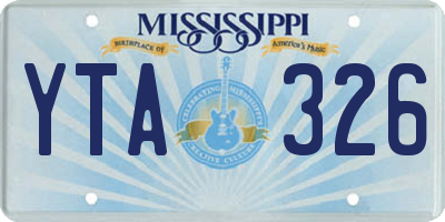 MS license plate YTA326
