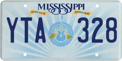 MS license plate YTA328