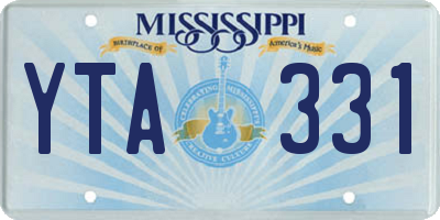 MS license plate YTA331