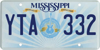 MS license plate YTA332