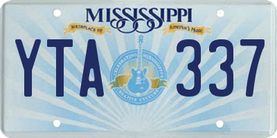 MS license plate YTA337