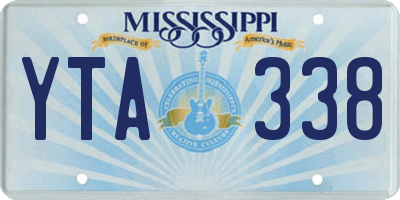 MS license plate YTA338