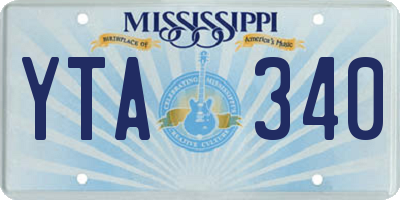 MS license plate YTA340
