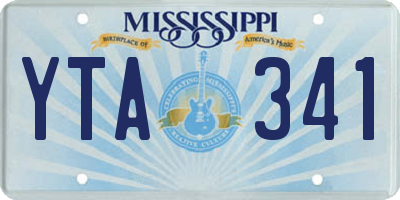 MS license plate YTA341
