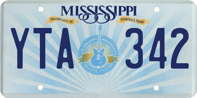 MS license plate YTA342