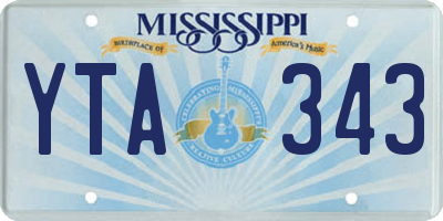 MS license plate YTA343