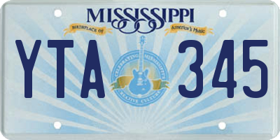 MS license plate YTA345