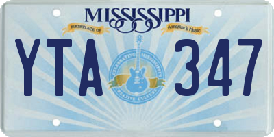 MS license plate YTA347