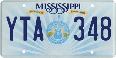 MS license plate YTA348