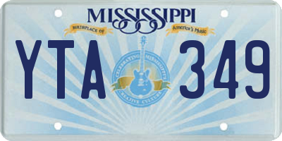 MS license plate YTA349
