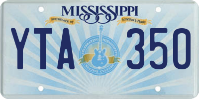 MS license plate YTA350