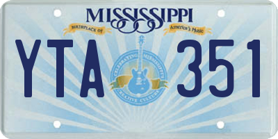 MS license plate YTA351