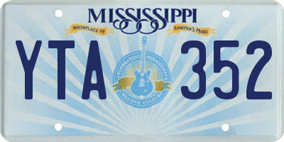 MS license plate YTA352