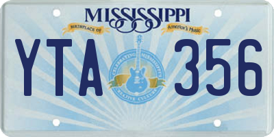 MS license plate YTA356