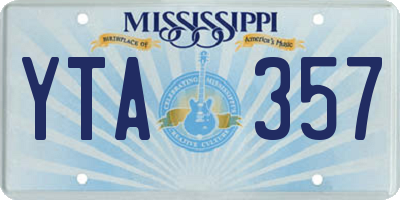 MS license plate YTA357