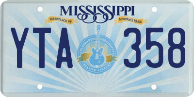 MS license plate YTA358